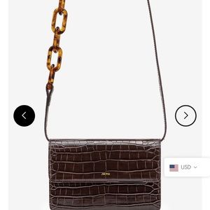 Brand new with tag JW PEI Julia Acrylic Chain Crossbody Bag - Nutella Croc